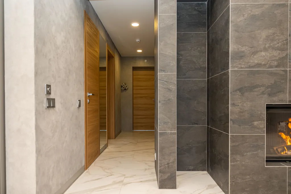 Квартира с 3 спальнями, камином с живым огнём и видом на горы