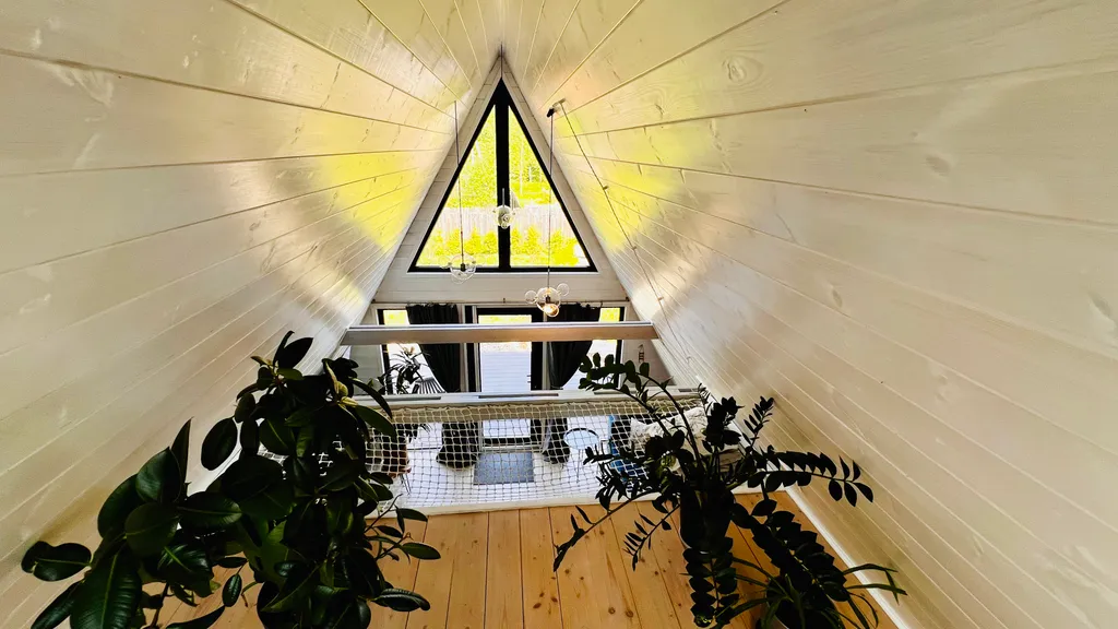 Дом A-Frame с баней