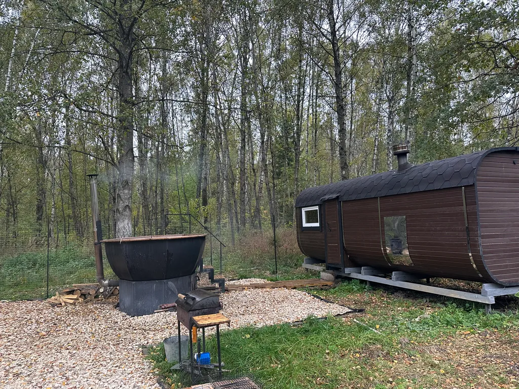 Коттедж Домик Aframe Forest с баней и сибирским чаном — Москва