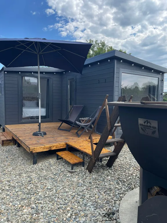 Скандинавское бунгало c финским банным чаном Асти Кэмп