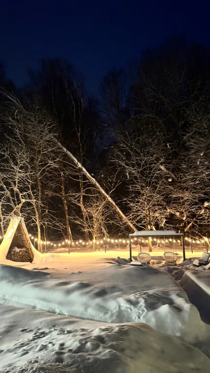 Коттедж Дом с баней и чаном у леса — Дубна
