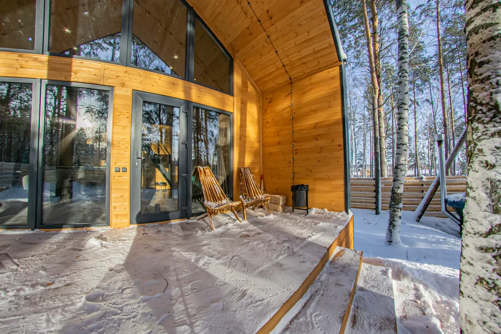 Дом с с чаном и сауной в сосновом лесу "Барн-хаус 2"