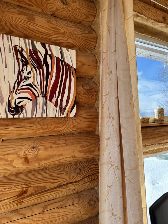 Срубовой дом с большим бассейном и шикарным видом на Жигулевские горы