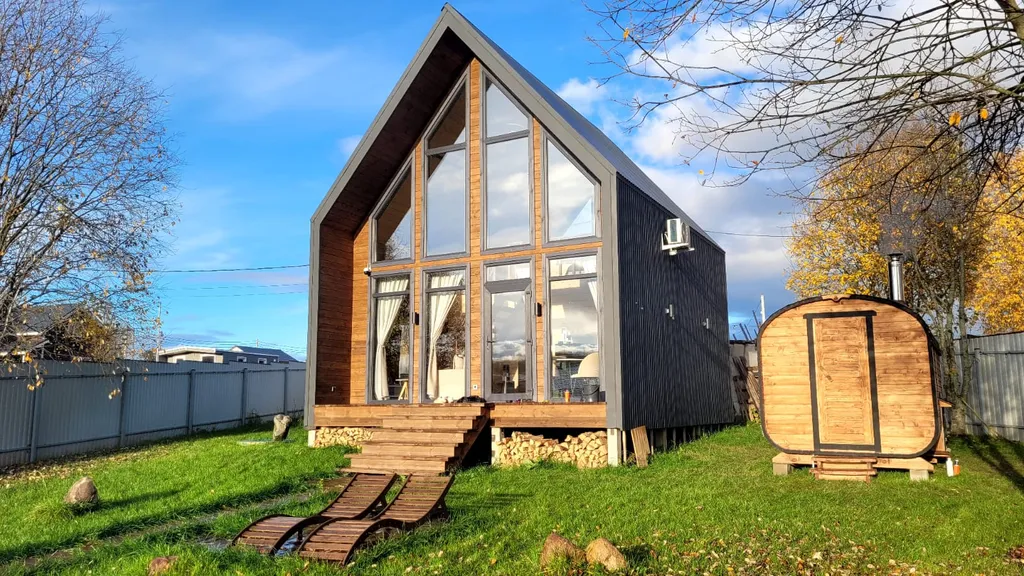 С дровяной сауной и видом на лес и закаты