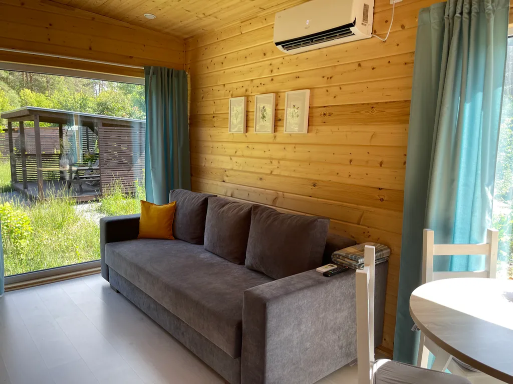 Дом с баней у леса