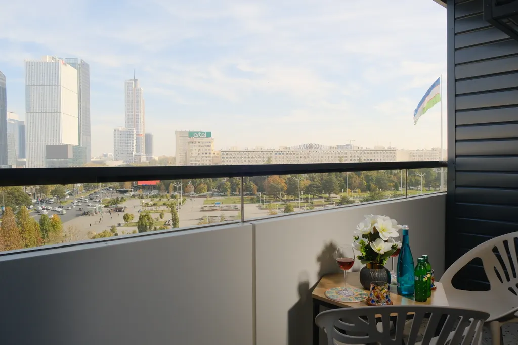 Светлая квартира с видом на Tashkent city, NRG U Tower