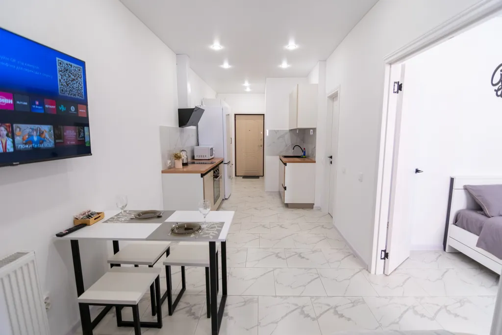 Апартаменты с стильным ремонтом на троих