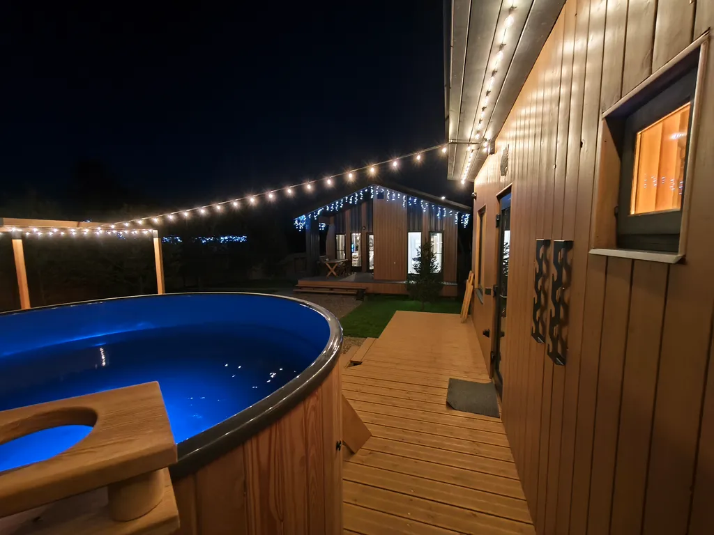 Skandi рыбка загородный дом у пруда в Подмосковье