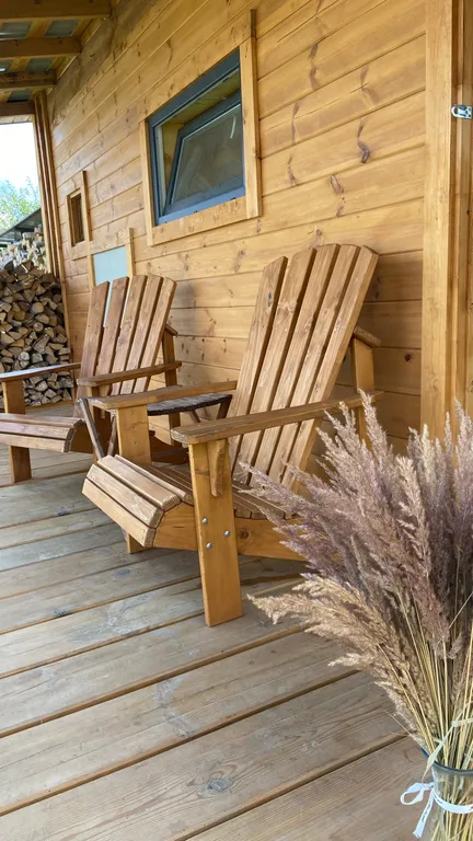 Уютный домик афрейм, банный чан, банька