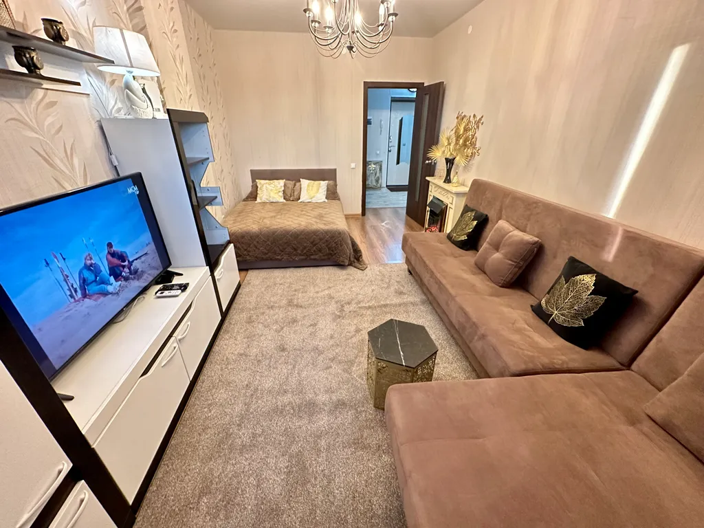 Квартира на Парковом у реки с камином и кондиционером