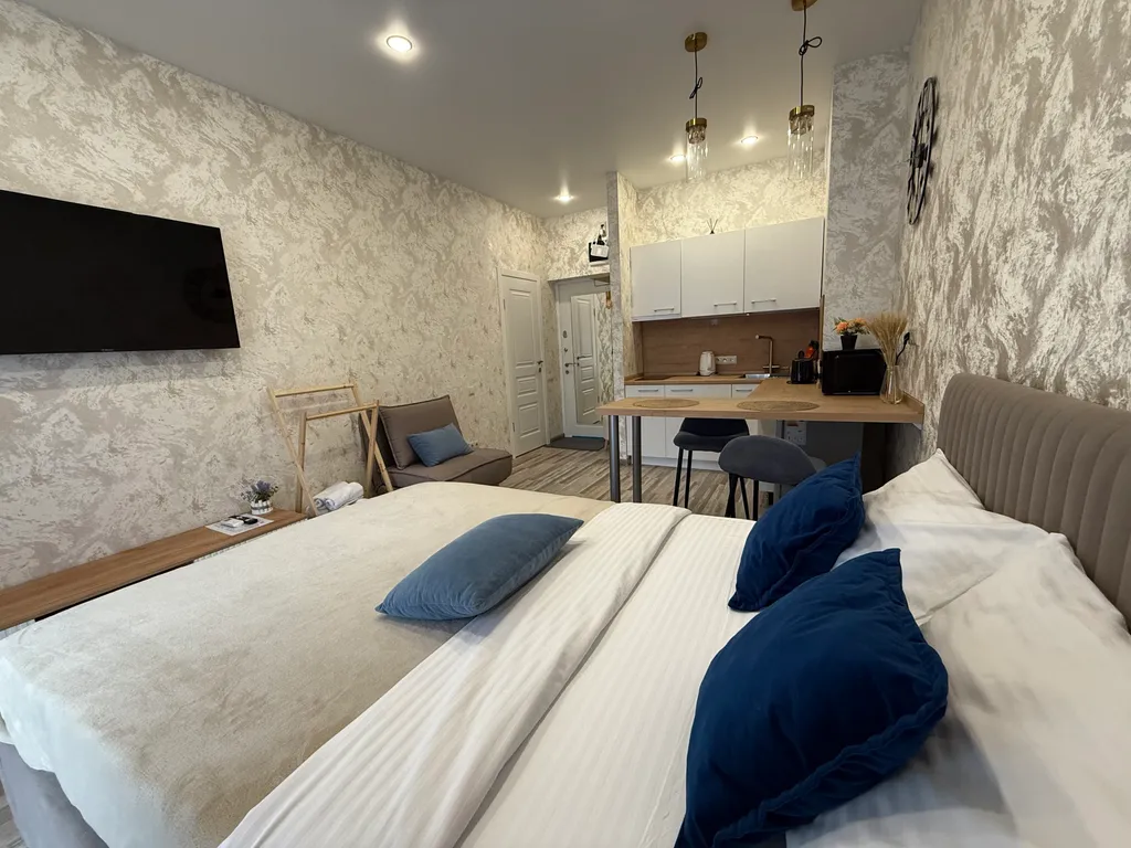 Студия с дизайнерским ремонтом в ЖК Прокшино Нежность