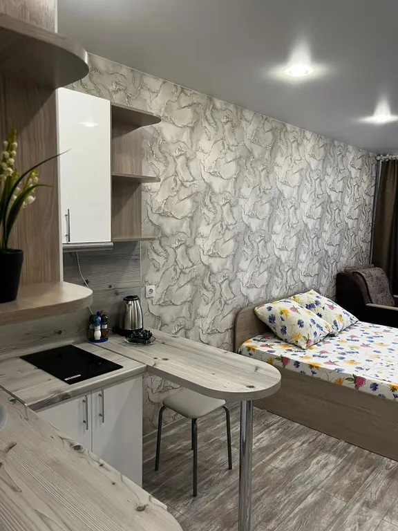 Светлая квартира-студия со свежим ремонтом и новой мебелью