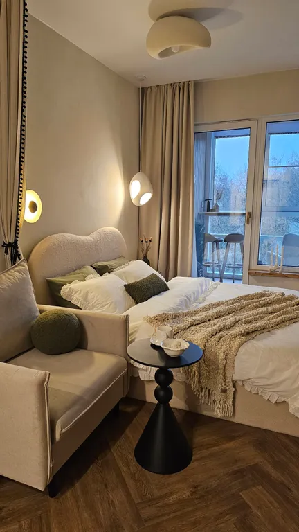 Роскошный апарт Japandi в Курортном районе в доме с бассейном и сауной