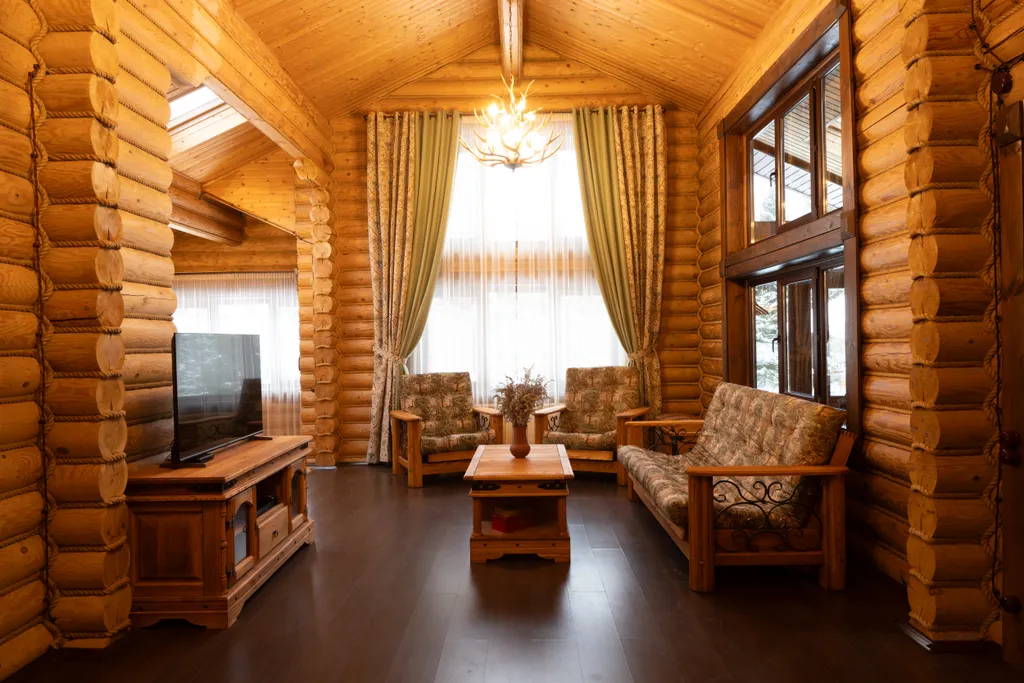 Бревенчатый коттедж Вип 1, 3 спальни на берегу озера Селигер