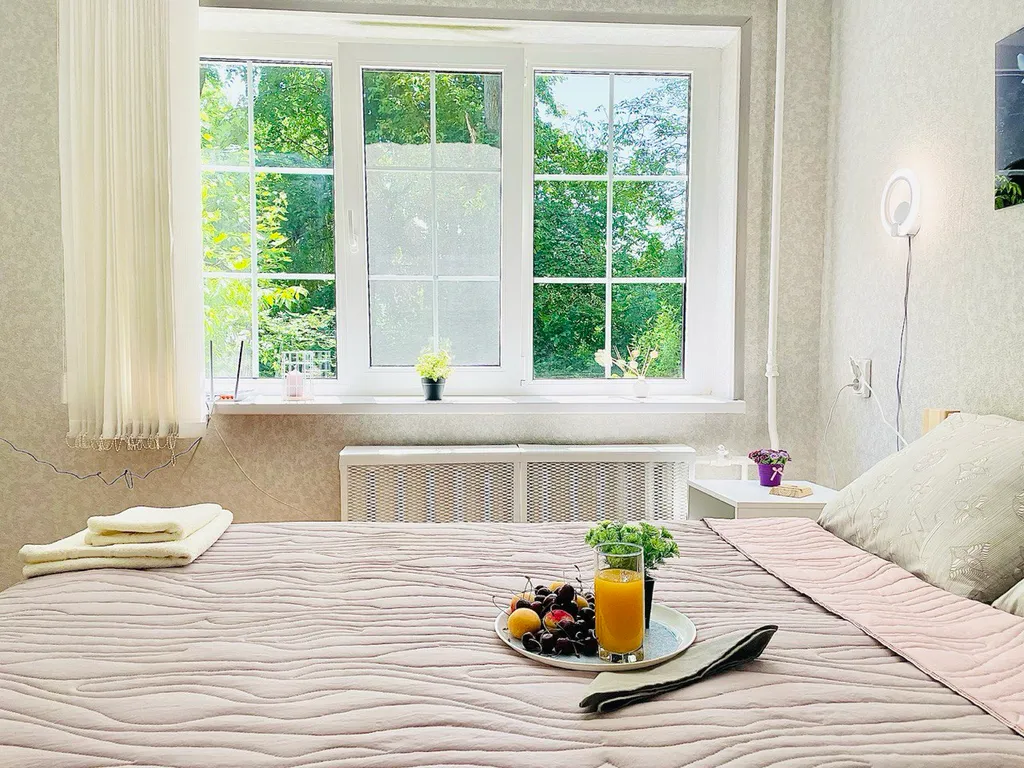 Апартамент Svetlo Teplo c окнами в сад