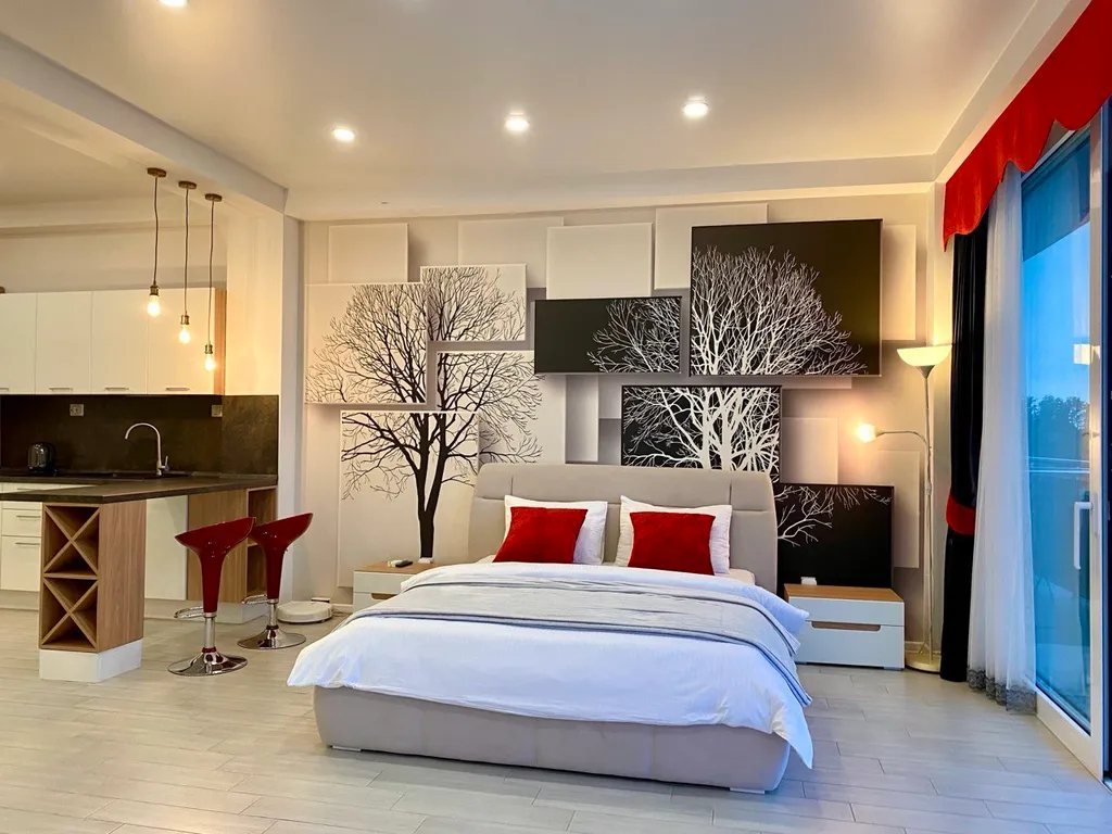 Апартаменты с гидромассажной ванной и красивым видом