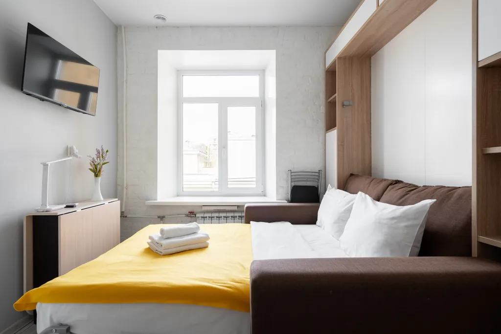 Квартира Квартира Студия у метро Спортивная и Академии Можайского — Санкт-Петербург