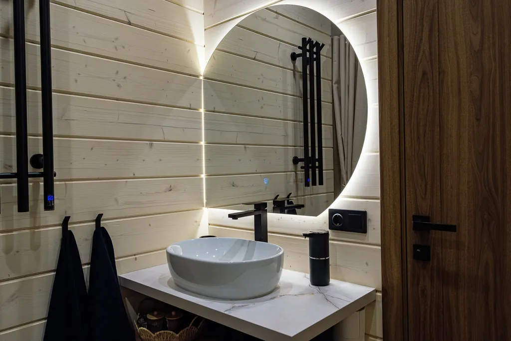 Премиальное шале с сауной и купелью в лесу.