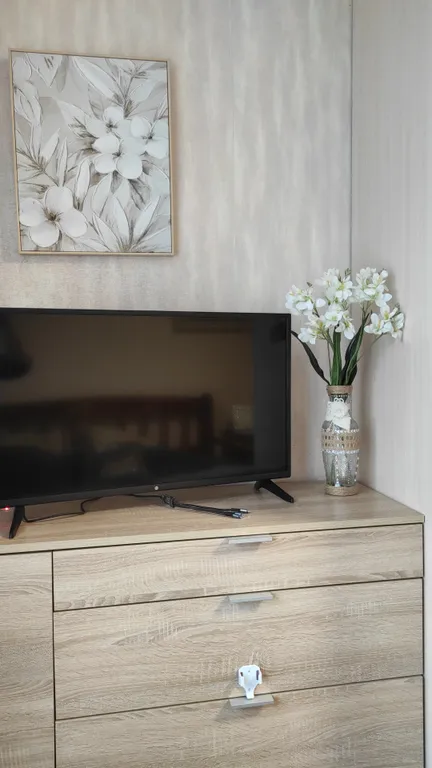 Уютная квартира с роскошной кроватью (2*2м) из натурального дерева