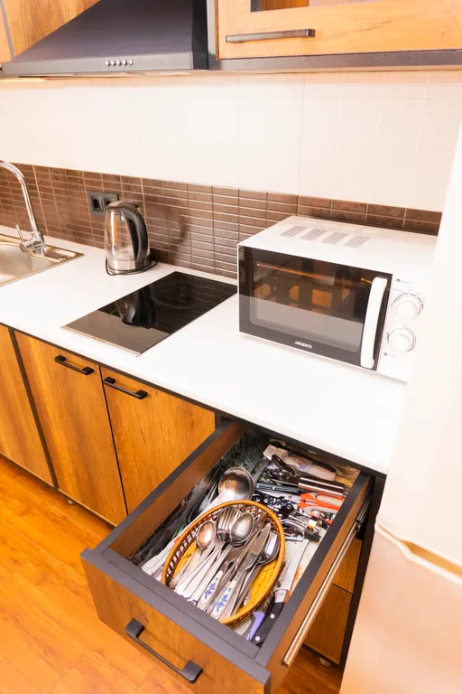 Уютная квартира с большим балконом и видом на город