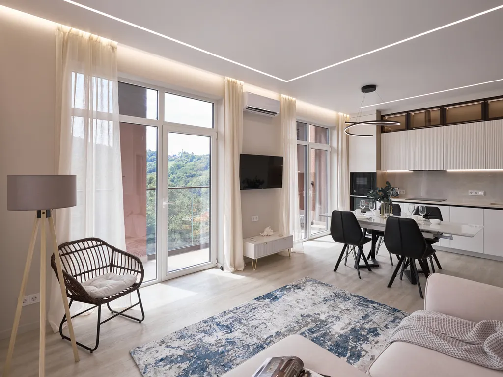 Дизайнерская евро-трехкомнатная квартира с потрясающими видами