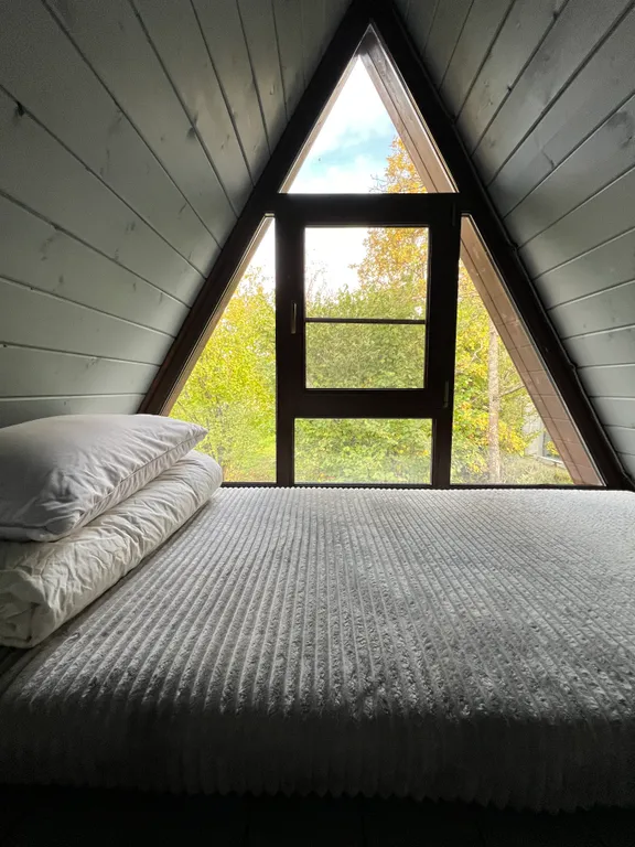 Уютный дом A-Frame в лесу