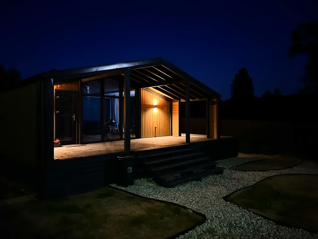 Дом на берегу пруда в Эко-местечке с банным чаном