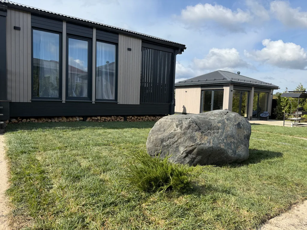 Дом с баней, сибирским чаном и теплой панорамной беседкой