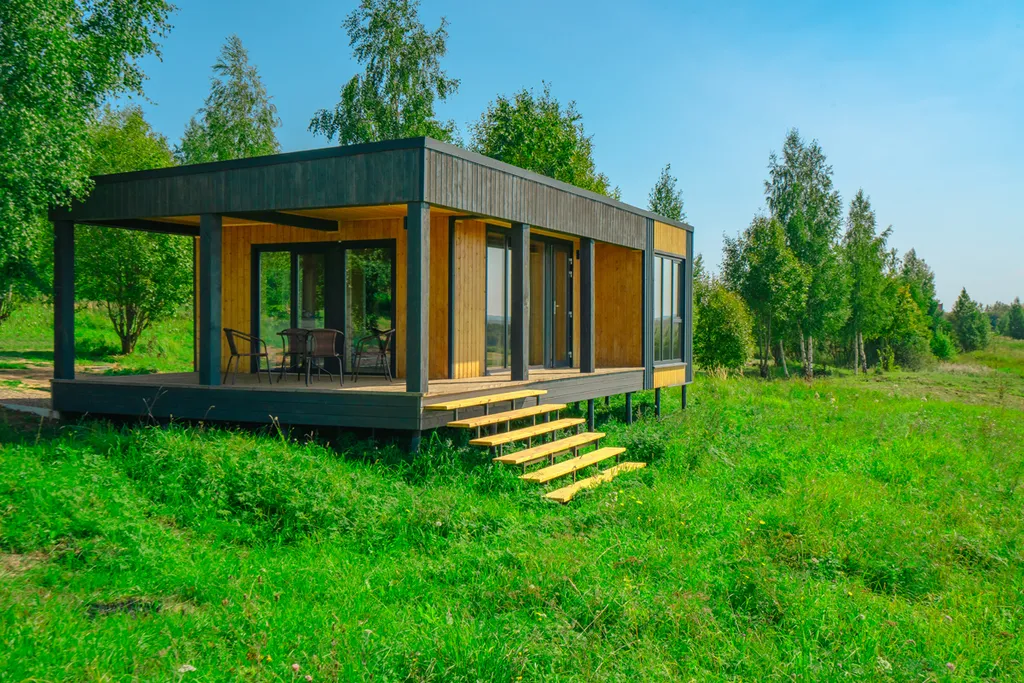 Малый дом с панорамным видом на озеро