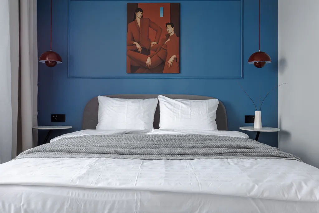 White and blue apart