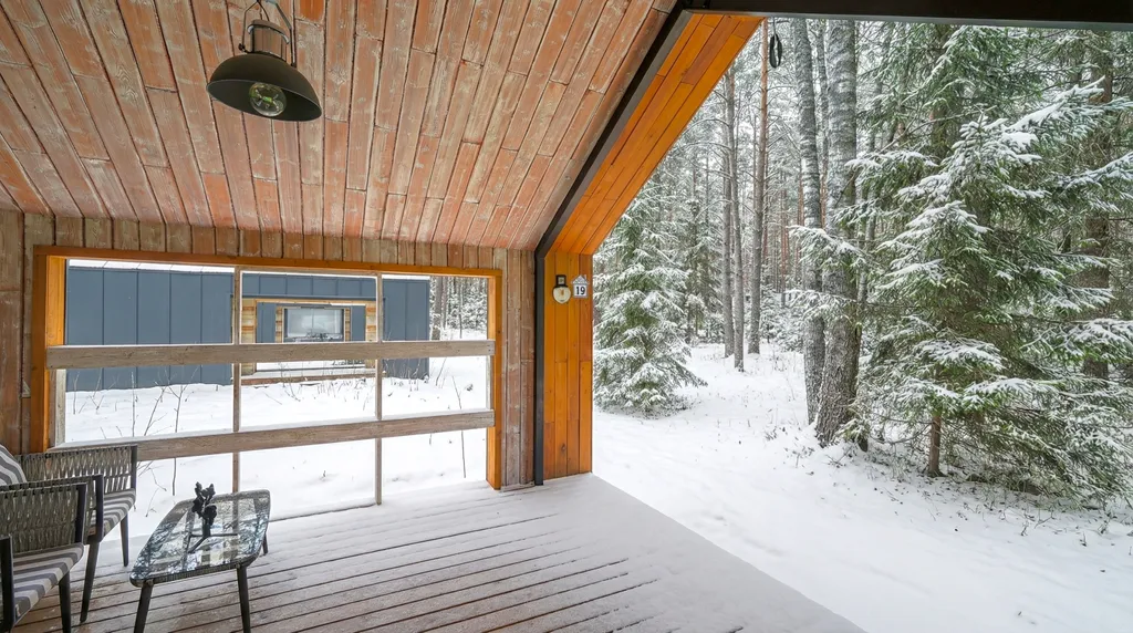 Домик 19 (barnhouse с камином и террасой) 75 м2