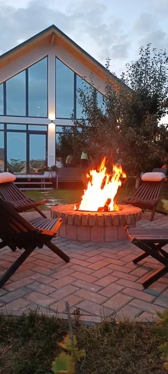 Загородный дом с баней на дровах