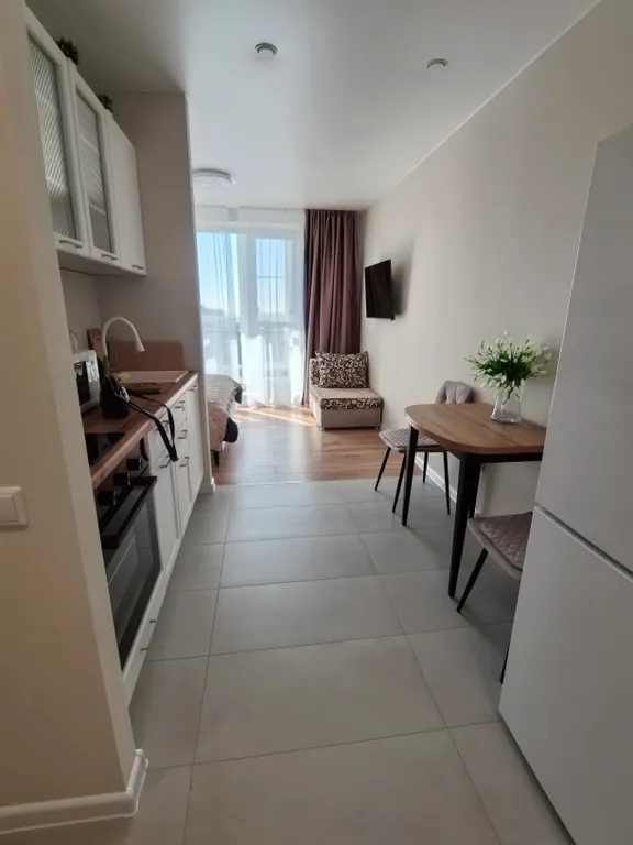 Уютная студия с красивым видом на город