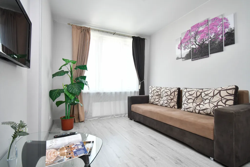 Квартира Квартира Уютная евродвушка в новом доме напротив ТЦ Планета — Красноярск