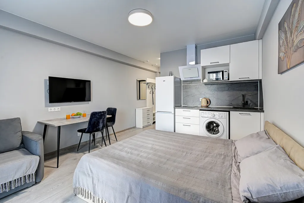 Студия у пляжа с видом на море