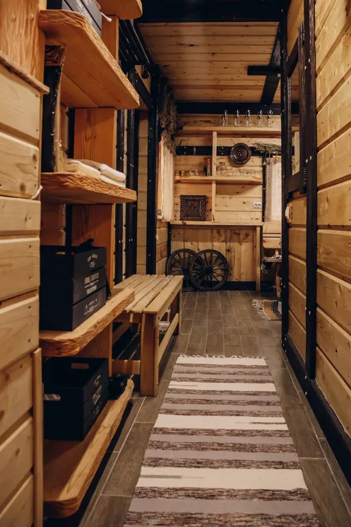 Домик в лесу с баней и чаном, A-frame Forest story