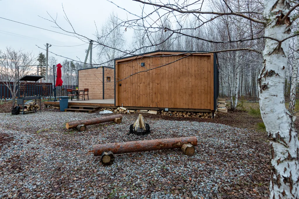 Семейный домик с финской сауной у леса