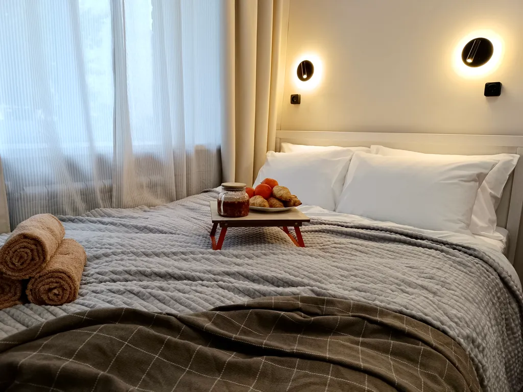 Уютная студия с дизайнерским ремонтом возле ЖД Вокзала на троих гостей