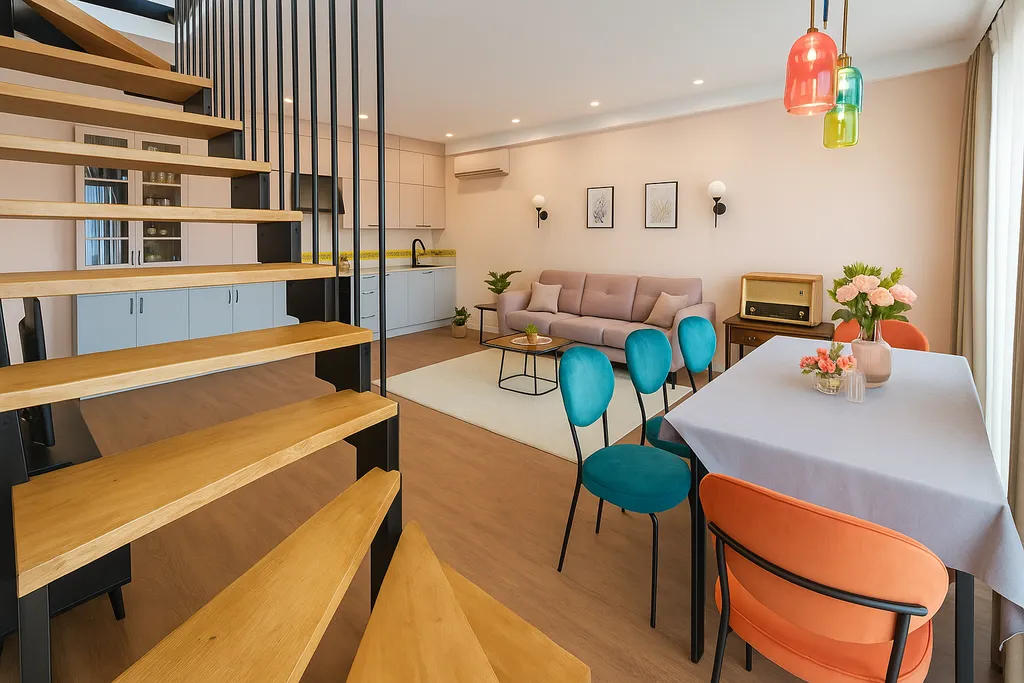 Просторная двухэтажная квартира от компании v-gosti