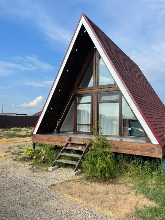 Уютный дом А-фрейм на базе отдыха глэмпинге "Салтыковские