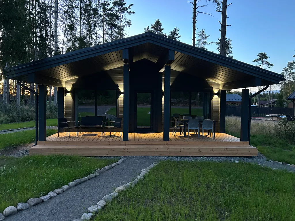 Коттедж Дом из клееного бруса с сауной — Кучерово