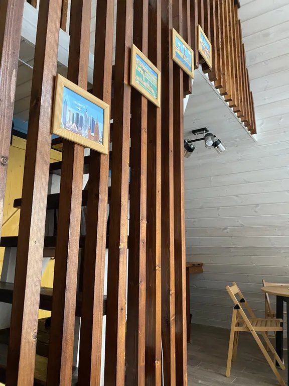 Papino village blue домик рядом с водопадом и лесом