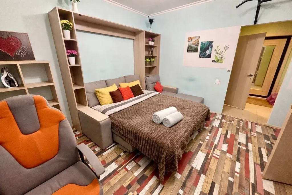 1-комнатная квартира с балконом и панорамным видом на город