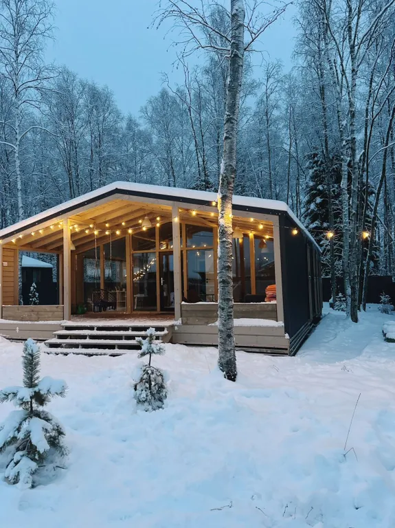 Дом Лахта с  баней на дровах