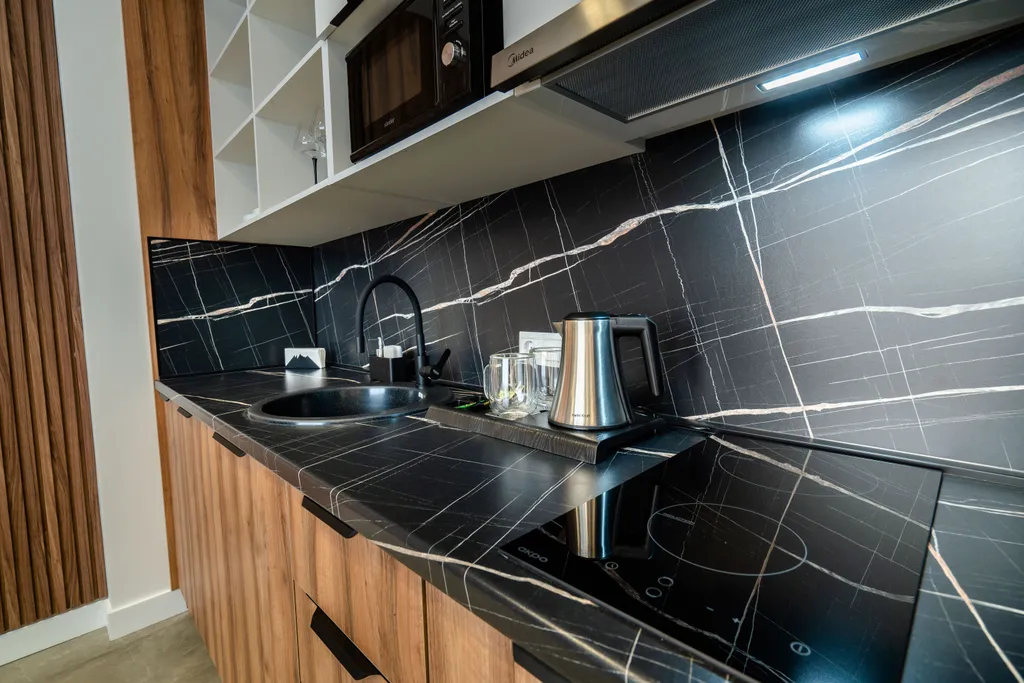 Стильный номер с кухонной зоной и доп.местом у подъемников