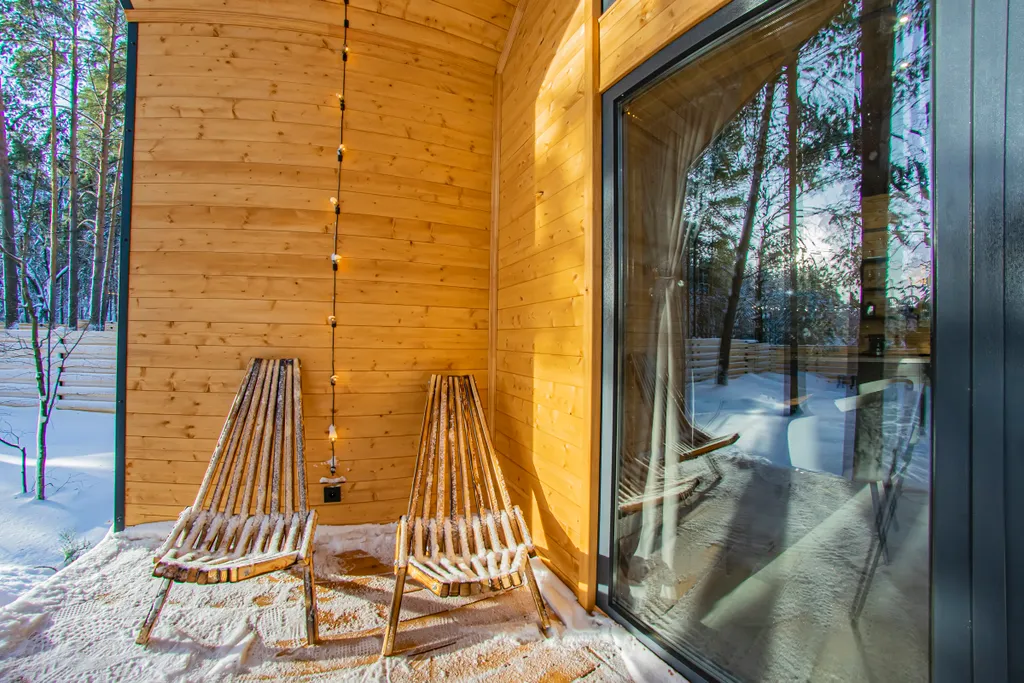 Дом с с чаном и сауной в сосновом лесу "Барн-хаус 2"