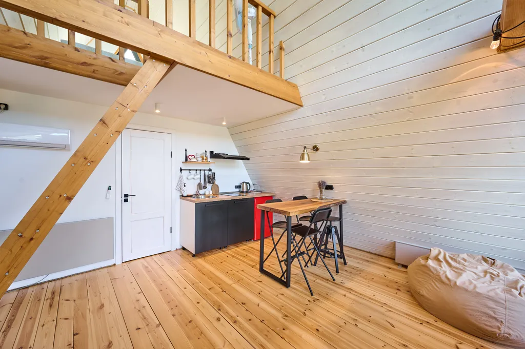 Уютная А-фрэйм хижина в горах Адыгеи