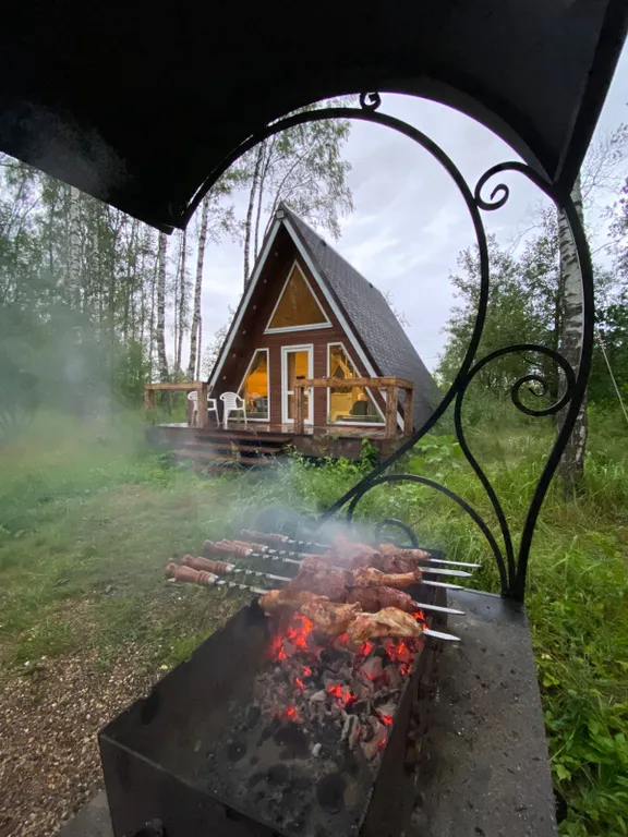 Дом в стиле А-фрейм в Подмосковье