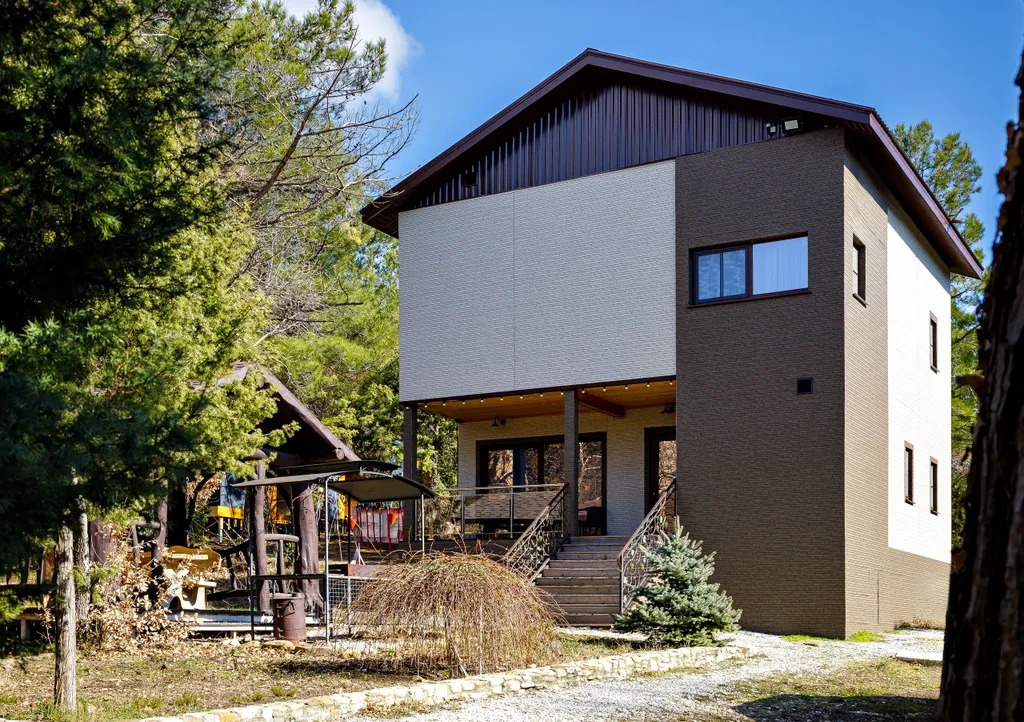 Современный дом в морском стиле с сауной