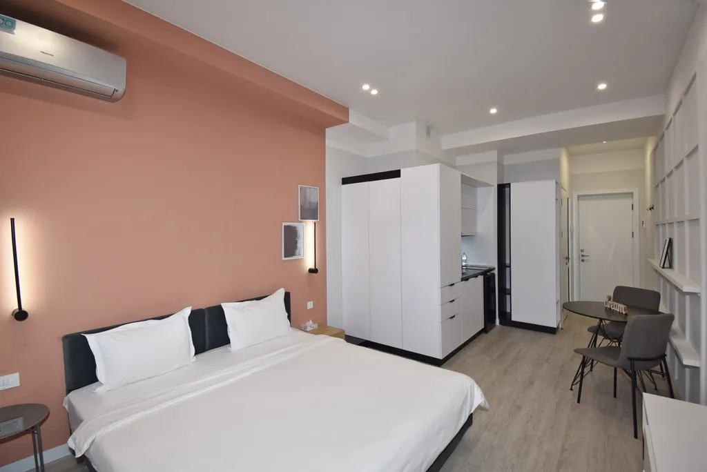 Студия с 2 раздельными кроватями и балконом